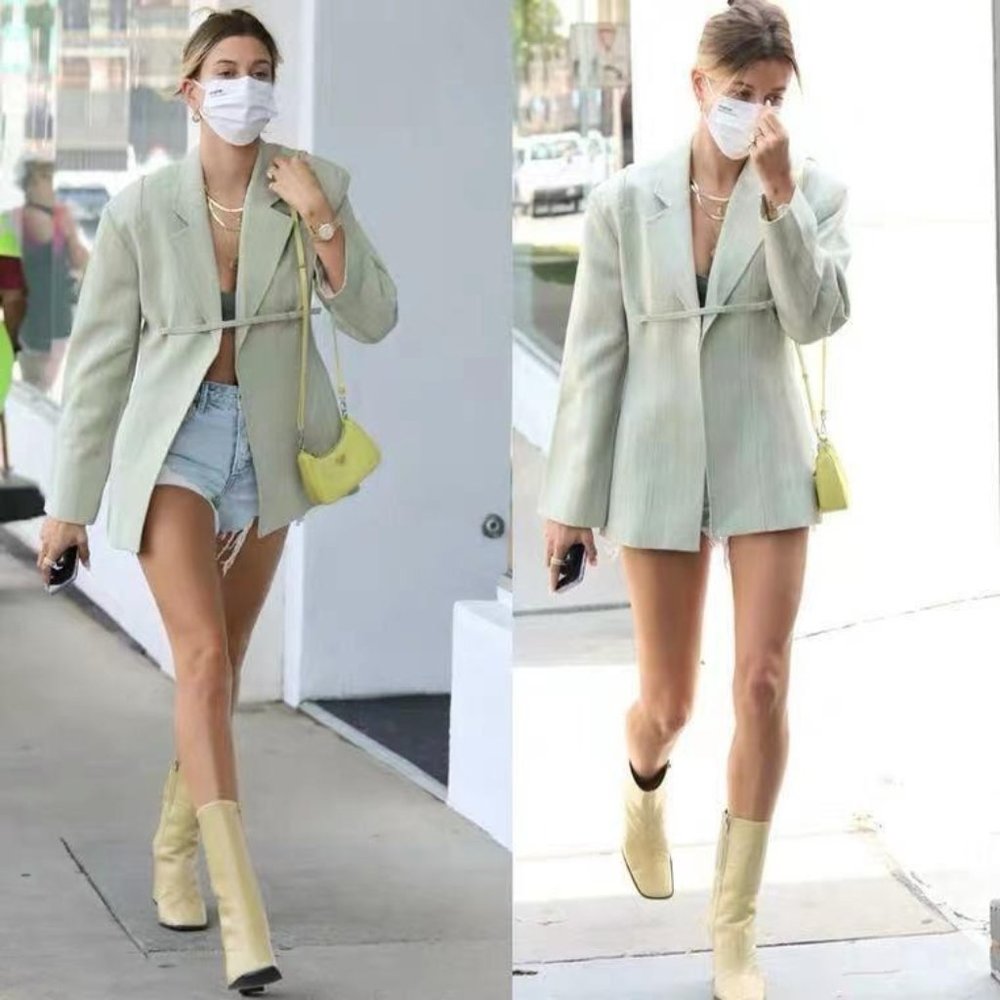 Jacquemus blazer coat in green FR38